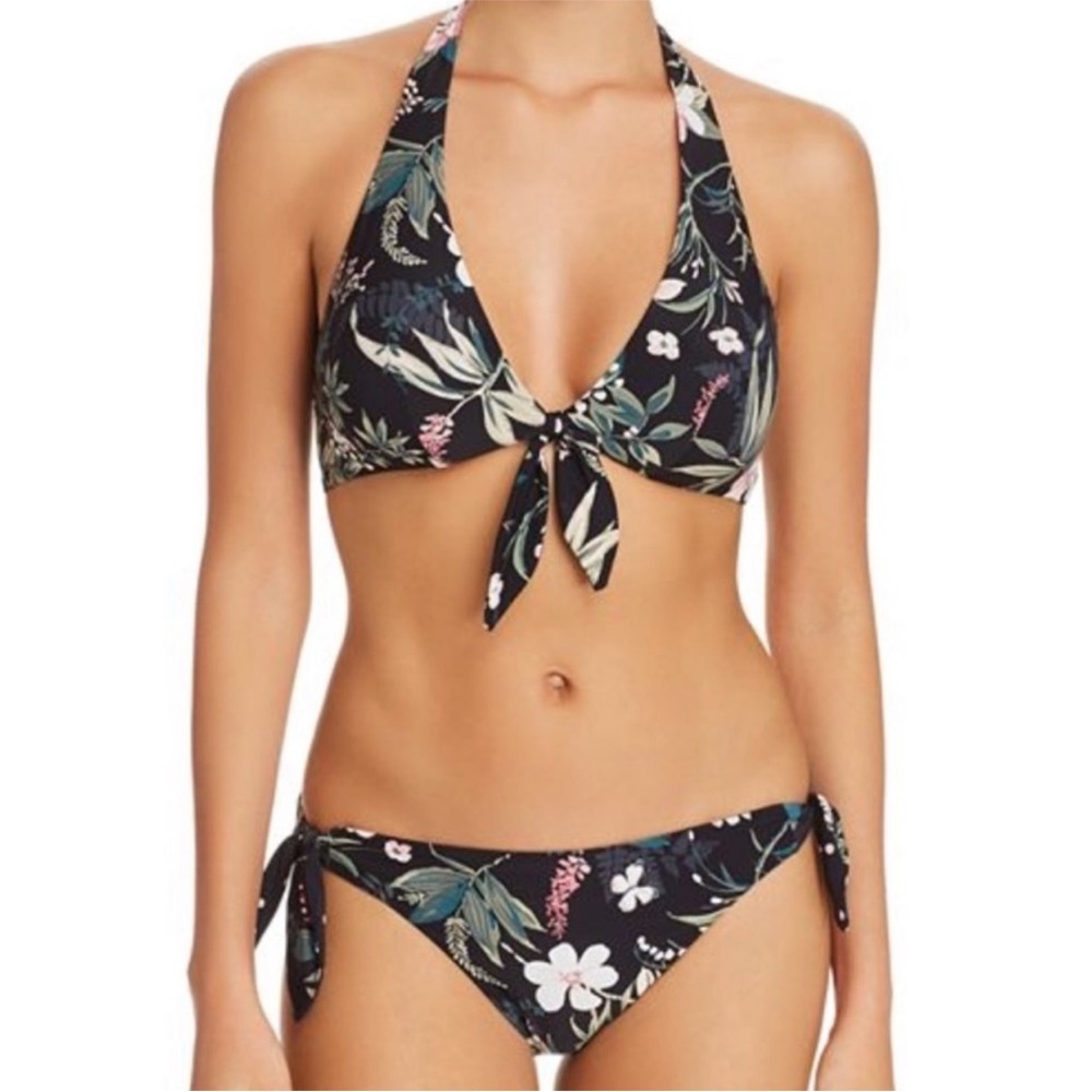 Kate Spade Black Floral Bikini Size S